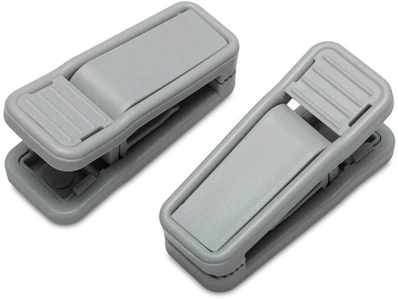 HOUSE DAY Grey Plastic Finger Clips for Hangers, 100 Pack Pants